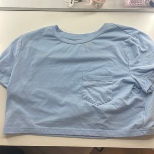 Blue cropped baby tee
